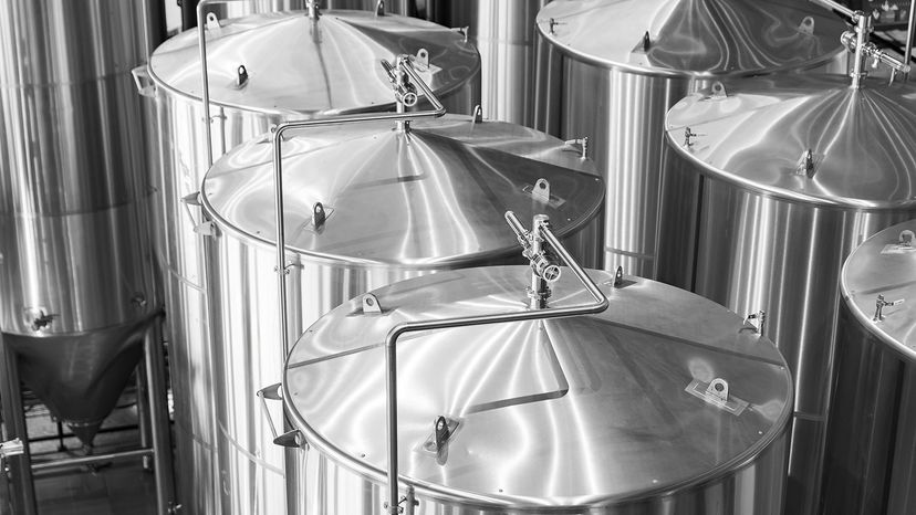 Stainless steel fermentation tanks