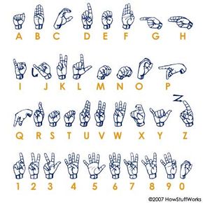 The sign language alphabet