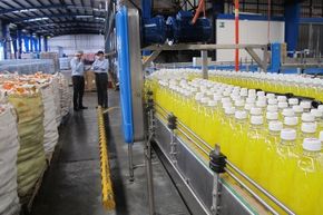 菠萝汽水是在瓦哈卡州的Gugar汽水工厂生产的。