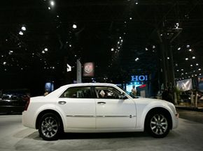 The Chrysler 300 shown here is one of the cars that features Sirius Backseat TV.