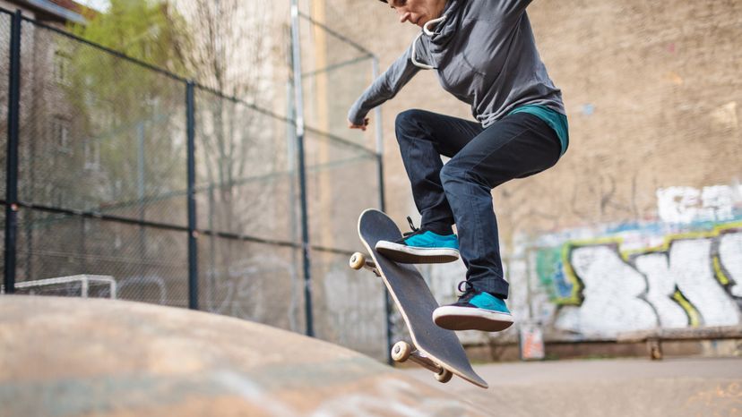 Skater girl at an urban skate park