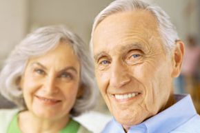portrait of a senior couple smiling