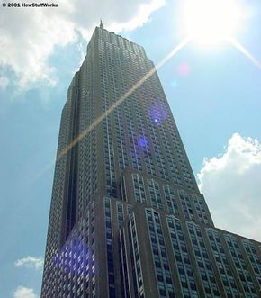 The Empire State Building's 73 elevators can move 600 to 1,400 feet (183 to 427 meters) per minute. At the maximum speed, you can travel from the lobby to the 80th floor in 45 seconds.