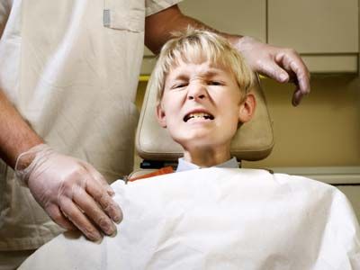 boy at dentist