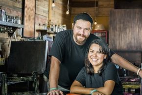 Small business owners of coffee shop