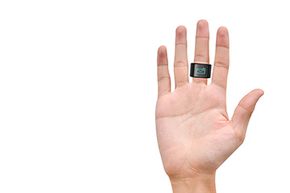 The Mota SmartRing has a tiny screen to alert wearers to email, Facebook or Twitter updates.