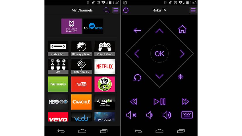 Controlling TV with smartphone