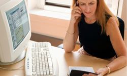 woman with checkbook