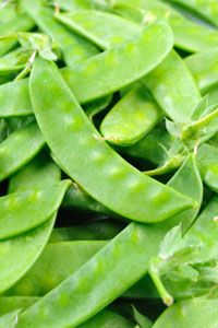 Snow peas are high in vitamin C.