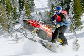 If you've ever ridden a snowmobile, you know that it's a fun, fast-paced way to sightsee and go places that cars can't. See more pictures of extreme sports.