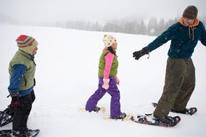 Snowshoeing can be a fun activity for the entire family. See more pictures of winter sports.