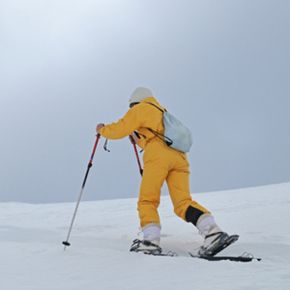 woman snowshoeing