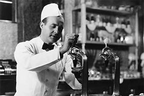 Back in the day, the smiling soda jerk did by hand what a fountain machine does -- but with more finesse.