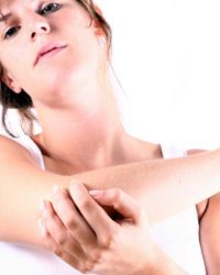 How can you get rid of some of that scaly buildup on your elbows?