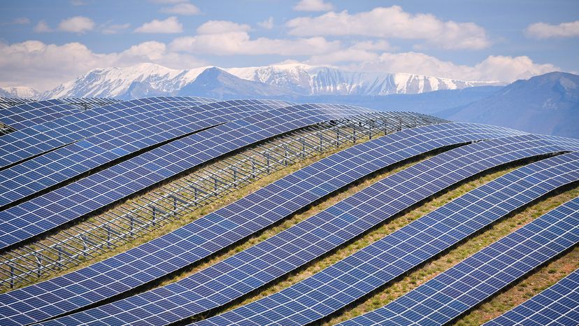 112,000 solar panels on a solar cell farm.