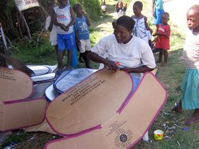 Solar cookers are inexpensive and simple to make: Most require only cardboard, foil and a pot.