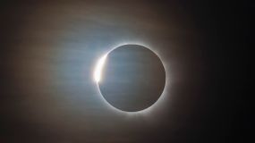 Diamond ring during solar eclipse