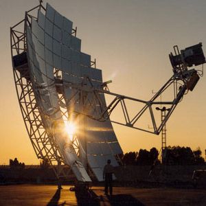 Solar-thermal collectors are able to keep the plant running after the sun has gone down.