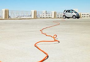 electric car plugged in