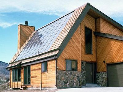 This house in Golden, Colo., features a solar water heating system.