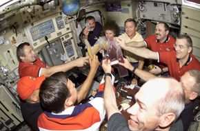 The astronauts and cosmonauts of the STS-105