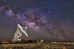 Radio telescope and Milky Way galaxy