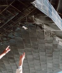 Space shuttle Columbia tile damage