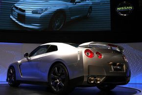 The Nissan GT-R was introduced during the 2007 Tokyo Motor Show in Chiba Prefecture, Japan.