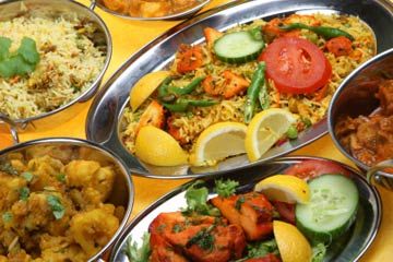 plates of Indian food