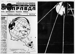 Russian media alerted the world about the successful launch of the Sputnik satellite.