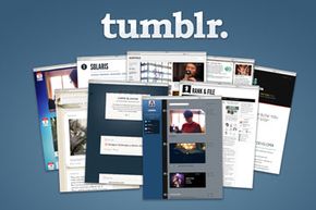 The homepage of Tumblr, showing a variety of different blogs.