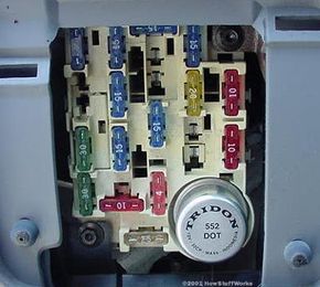 In this vehicle, the thermal flasher is located in the fuse panel.