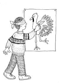 Pin the Tail on the Turkeyis a fun craft and game.