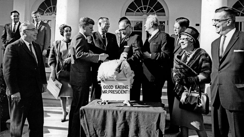 John F. Kennedy pardons turkey