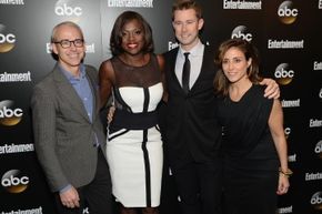 People Editorial Director Jess Cagle, actress Viola Davis, Entertainment weekly editor Matt Bean and Entertainment Weekly publisher Melissa Mattiace attend the Entertainment Weekly & ABC Upfronts Party at Toro on May 13, 2014 in NYC.