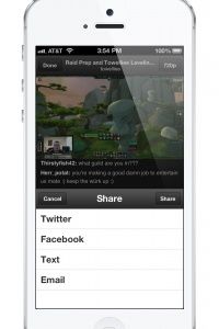 The iPhone app for Twitch enables on-the-go sharing for viewers.