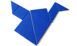 Tangrams are puzzles made of cut-out shapes that can be combined to form other shapes or designs.