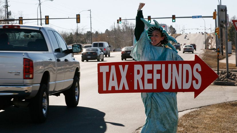 Shannon Philbrick, dressed as the Statue of Liberty