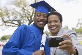 single mom with graduating son