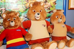 The Teddy Ruxpin toy spoke and appeared to interact with children thanks to cassette tapes and animatronic motors.