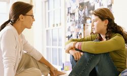 parent talking with teen