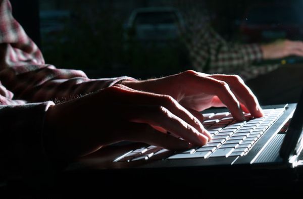 Hands on computer keyboard