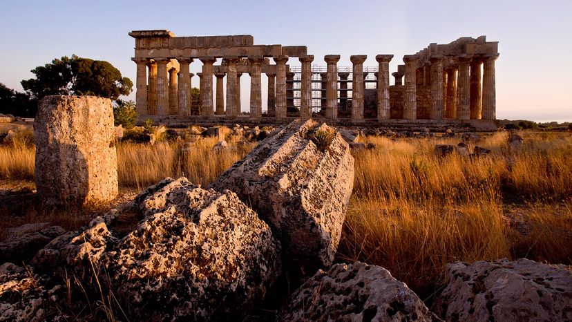 The ruins of the temple of Hera