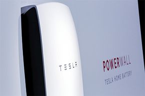 The Tesla Powerwall is unveiled on April 30, 2015.