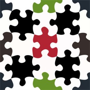 A jigsaw puzzle offers an easy visual of a tessellation we might commonly encounter.