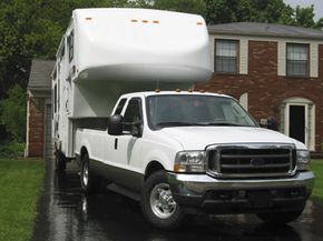 Need to get to town for groceries? Just unhook your fifth wheel and go!