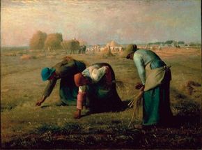 The Gleaners by Jean-Francois Millet is an oil  (32-7/8 x 43-3/4 inches), which can be  d'Orsay, Paris. See more pictures of Impressionist paintings.