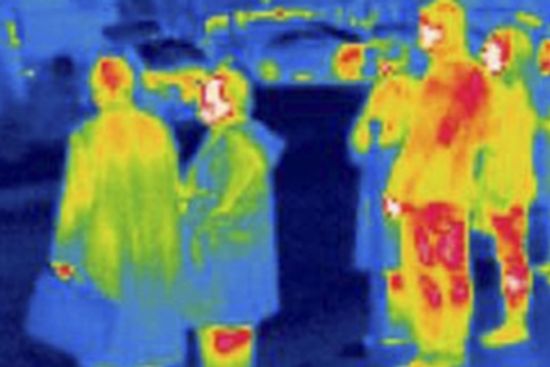 heat imaging of a person