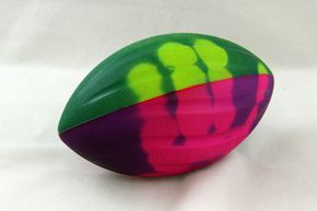 Some uses of thermochromic inks are serious, but most are just for fun. This football’s hues change dramatically when you grip it. 