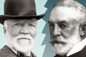 Henry Frick (right) refused to accept Andrew Carnegie's (left) apology, even on Carnegie's deathbed.